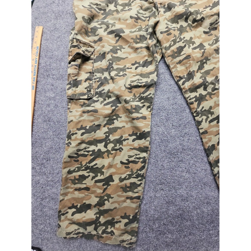 Rocawear Camouflage Cargo Pants  Men's 54x34 Hip Hop Baggy Green Army - Picture 2 of 12